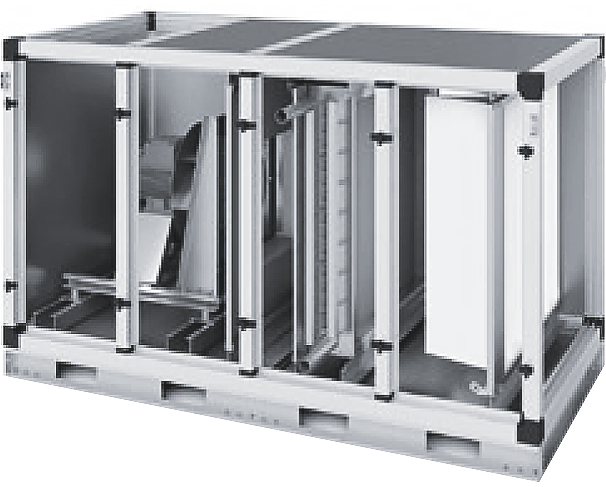 Секция А1/2 фильтрование EU4 + водяной нагрев + вентилятор